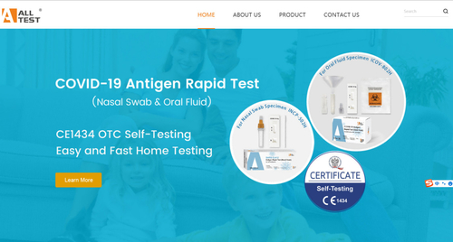 ข่าวล่าสุดของบริษัทเกี่ยวกับ เว็บไซต์ธีม ALLTEST BIOTECH COVID-19 เปิดให้บริการแล้ว