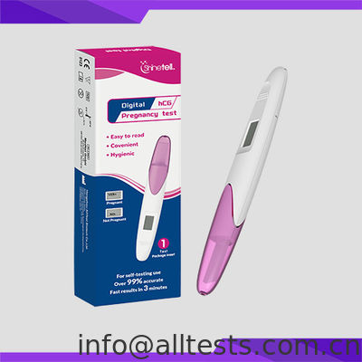 ราคาดี การทดสอบการตั้งครรภ์แบบดิจิตอล HCG การทดสอบตัวเอง การดําเนินการอย่างรวดเร็ว ด้วยขั้นตอนเดียว ออนไลน์