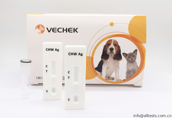 Good price ชุดทดสอบโพลีโพรพีลีน / โพลีสไตรีนอย่างรวดเร็วเสถียรทดสอบสุนัข Heartworm Ag ออนไลน์