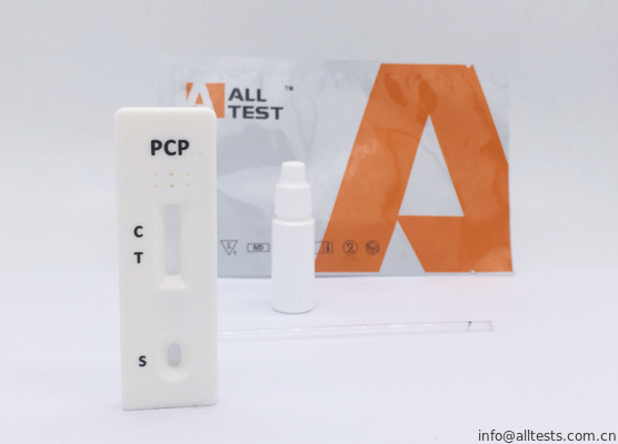 Good price ไม่มีปฏิกิริยาครอส 25ng / ml PCP ยาเสพติดชุดทดสอบการละเมิดเลือด / เซรั่ม / พลาสม่า Phencyclidine วินิจฉัย OEM ออนไลน์