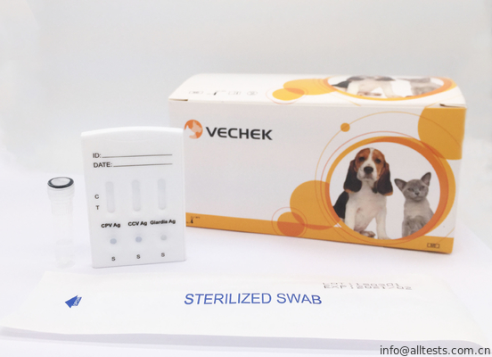 Good price สุนัข CPV + CCV + Giardia Lamblia Antigen Combo Rapid Rapid ชุดวินิจฉัยเทป ออนไลน์