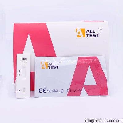 Good price การทดสอบวินิจฉัยทางการแพทย์อย่างรวดเร็วโรคหัวใจ Troponin I (cTnI) การทดสอบอย่างรวดเร็วสำหรับโรคหลอดเลือดหัวใจเฉียบพลันกับ CE ออนไลน์