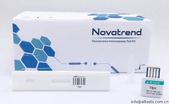 Good price ฮอร์โมนที่ช่วยกระตุ้นการทำงานของ Hyroid (TSH) สะดวกใช้ทดสอบโดย Novatrend Fluorescence Immunoassay Analyzer ในซีรั่ม / พลาสม่า ออนไลน์